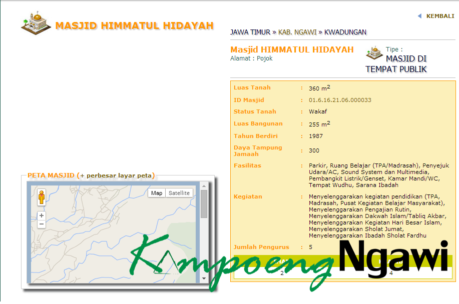 233 Masjid di Ngawi yang Terdata di Sistem Kemenag