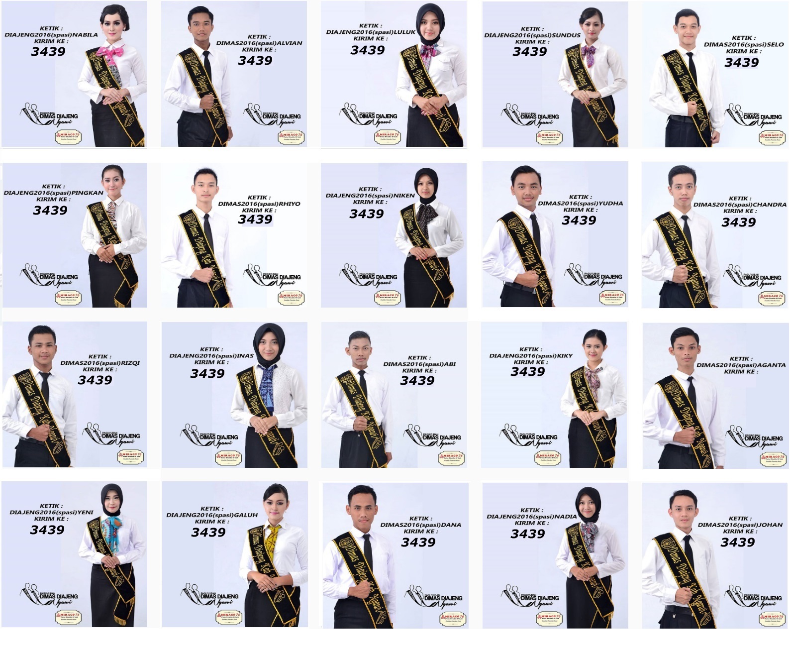 Dukung Dimas Diajeng 2016 menjadi Favoritmu
