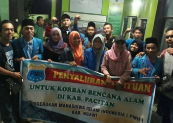 PMII Ngawi Kirimkan Bantuan Kepada Korban Bencana Pacitan
