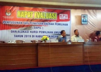 Rapat Evaluasi Penyusunan dan Penataan Dapil KPU Ngawi