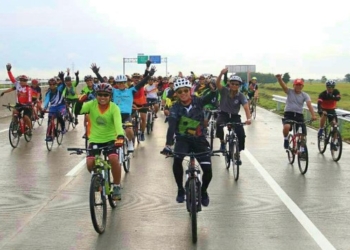 Semangat Sinergi Gowes Bareng TNI Polri Kabupaten Ngawi