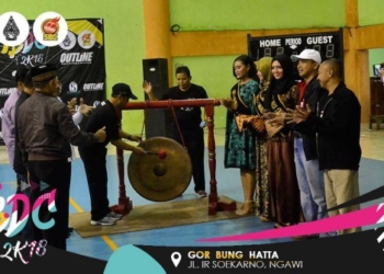 Gong Menggema di GOR Bung Hatta Ngawi Pertanda FBDC 2018 Dimulai