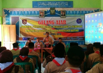 314 Peserta Ikuti Gelang Ajar Pembina Kwarcab Ngawi 2018