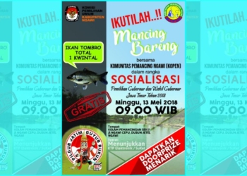 KPU Ngawi Sosialisasikan Pilkada Dengan Mancing Bareng