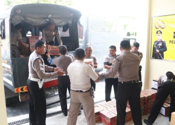 Polres Ngawi Kirim Bantuan Logistik untuk Korban Gempa Bumi Lombok