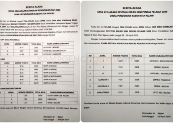 Inilah Hasil Kejuaraan Ngawi Students Fair 2019