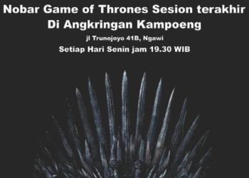 Ada Nobar GOT Session Terakhir Setiap Senin di Angkringan Kampoeng