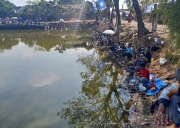 Ratusan Pemancing Meriahkan Lomba Mancing Bawal di Embung Skip Ngawi