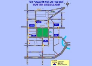 Polres Ngawi Lakukan Rekayasa Lalu Lintas Jelang Pergantian Tahun Baru 2020