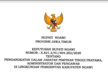 Inilah Beberapa Kepala Dinas Baru di Pemda Ngawi yang Bertugas Mulai 2 Januari 2020