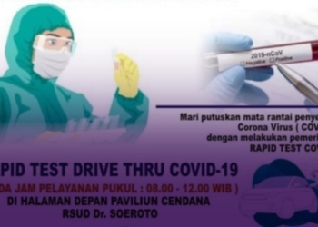 RSUD dr. Soeroto Ngawi Membuka Pelayanan Drive Thru Rapid Test COVID-19