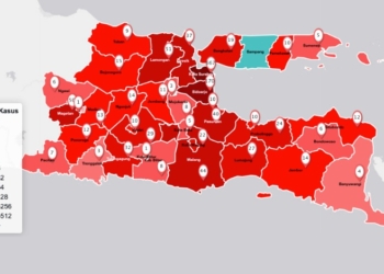 Rincian Jumlah Kasus Positif COVID-19 Tiap Daerah di Provinsi Jatim per 9 Mei 2020