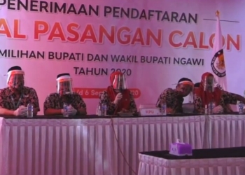 Hari Pertama Pendaftaran Bapaslon, Ketua KPU Ngawi Sampaikan 3 Magic Word Penyelenggaraan Tahapan Pilkada 2020