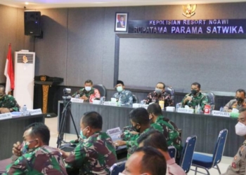 Tindak Lanjuti Status Zona Merah, Bupati Ngawi Minta Seluruh Elemen Perketat Penerapan 5M