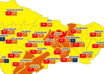Jumlah Konfirmasi Positif COVID-19 Aktif di Kabupaten Ngawi dalam Tiga Hari Terakhir Di Atas 400 Kasus