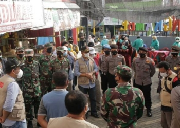 Bupati Ngawi Pimpin Sosialisasi PPKM Darurat ke Sejumlah Pasar