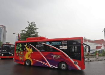 Damri kembali operasikan bus listrik BTS di Surabaya
