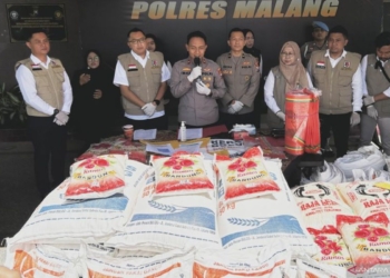 Polres Malang tetapkan tersangka kasus penyalahgunaan beras Bulog