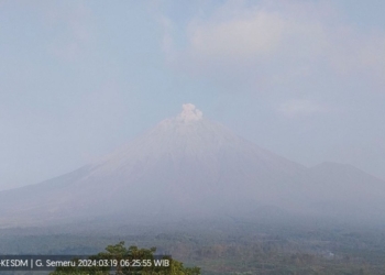 Gunung Semeru erupsi lagi dengan letusan setinggi 500 meter