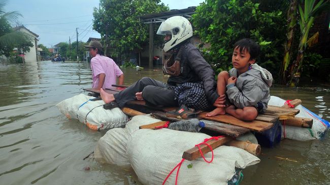 Penampakan Banjir Meluas di Kudus Jawa Tengah