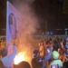 Demo di Depan KPU, Massa Bakar Spanduk Jokowi-Anwar Usman