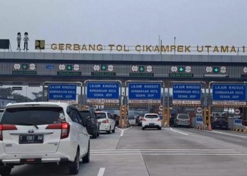 Arus Kendaraan di Tol Jakarta-Cikampek Terpantau Ramai Lancar