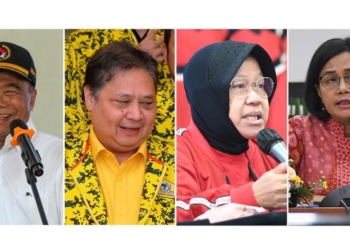 Risma, Sri Mulyani dan Airlangga Tiba di Arena Sidang Sengketa Pilpres