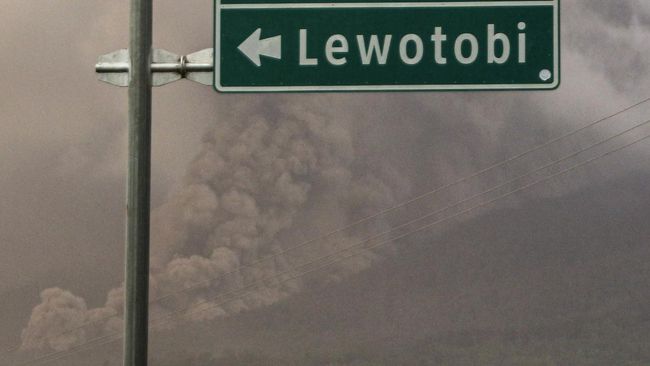Gunung Lewotobi Laki-Laki Erupsi, Sumburkan Abu Setinggi 700 Meter