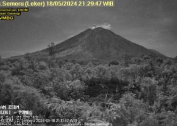 Semeru erupsi 14 kali dalam sehari