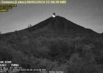 Semeru kembali erupsi dengan letusan setinggi 800 meter