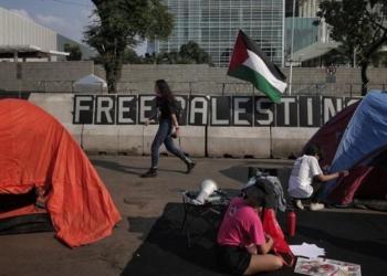 Koalisi Musisi untuk Gaza Gelar Tenda di Kedubes Amerika