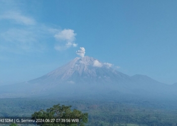 Semeru kembali erupsi dengan tinggi letusan hingga 900 meter
