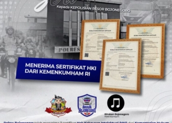 Polres Bojonegoro terima tiga sertifikat HKI dari Kemenkumham
