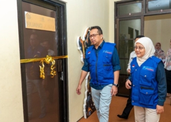 TPS bantu perbaikan di UPT Layanan Pendidikan ABK Gresik Jawa Timur