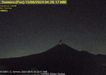 Semeru erupsi selama 153 detik