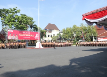 Pemkap Ngawi Gelar Upacara Peringatan HUT Pramuka ke 64