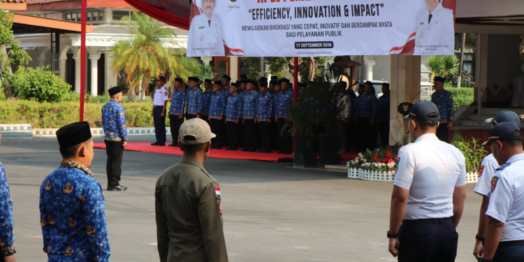 Disiplin ASN dan Perlindungan Anak Jadi Sorotan Apel Pembinaan Staf Pemkab Ngawi